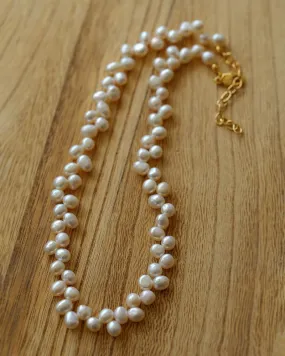 Irregular Natural Pearl Choker Necklace