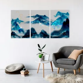 Blue ridge mountains Modern abstract art Multi panel canvas room wall decor Abstract wall art Extra large wall art Home wall decor