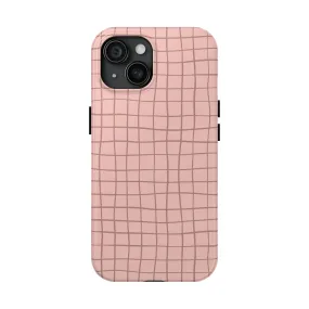 Blush Grid | Pink Abstract Case