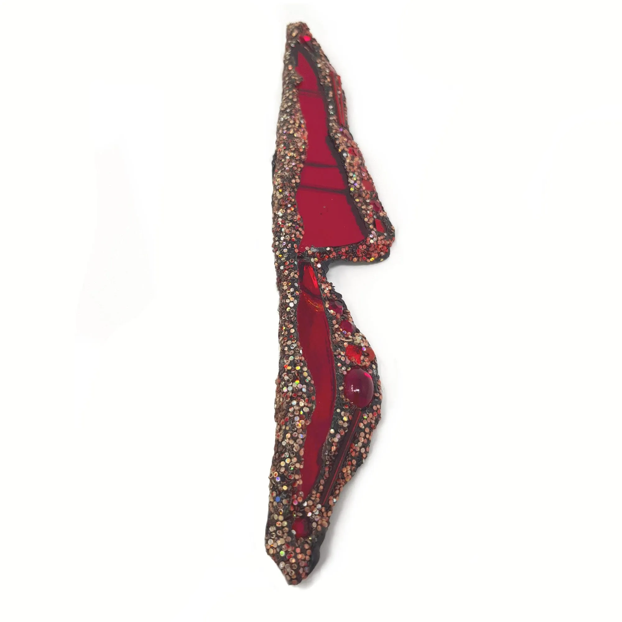 BOLT - RED LIGHTENING BOLT BROOCH