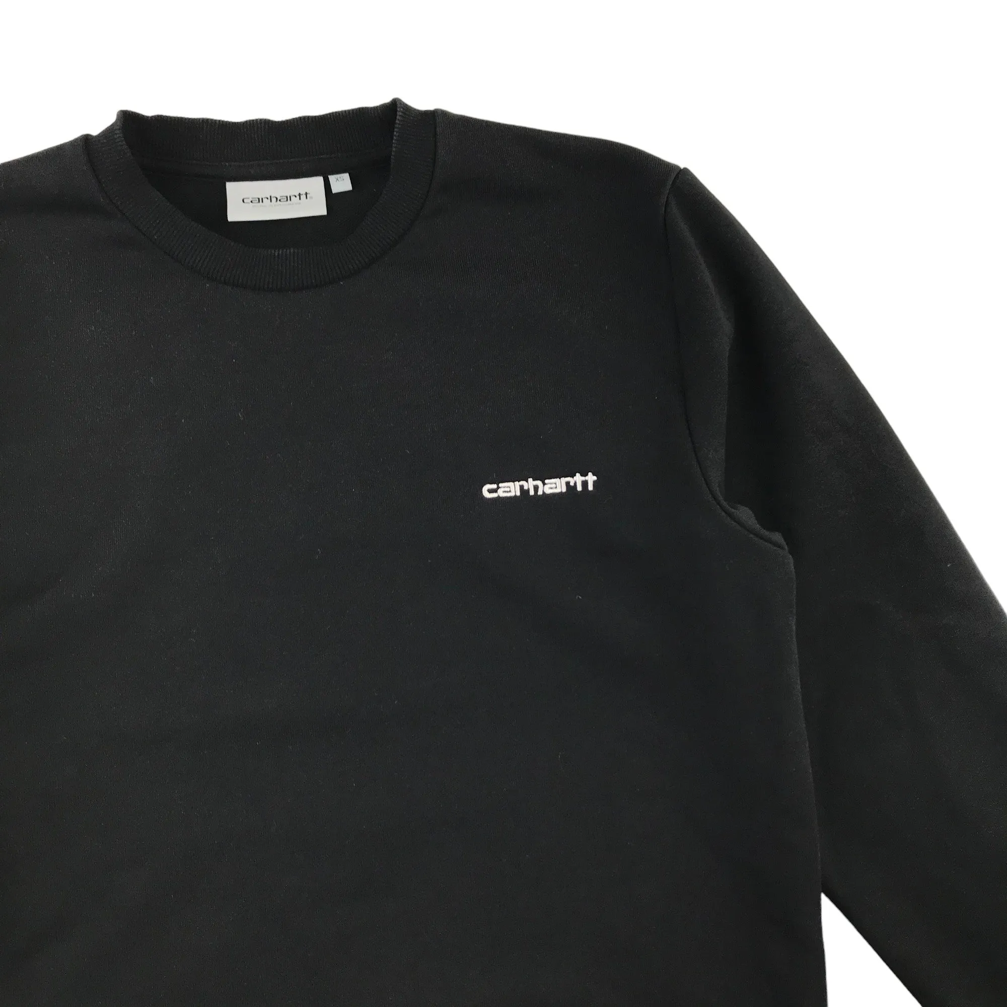 Carhartt sweater adult size XS black plain chest logo unisex