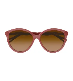 Chloe Women's Brown Cat-eye Sunglass