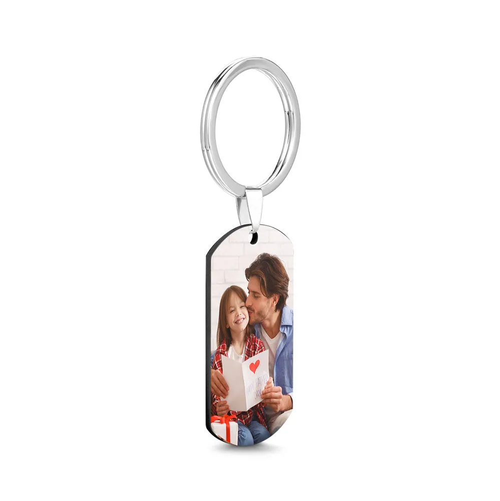 Custom Photo Keychain for Father's Day Gifts If Dad Can't Fix It We're All Screwed Keychain