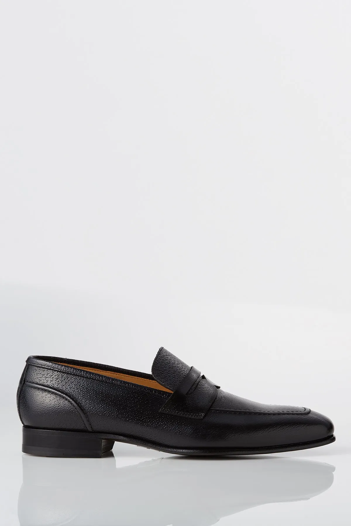 David August Leather Penny Loafer in Black