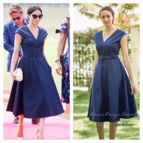 denim dress- Meghan Markle inspired dress