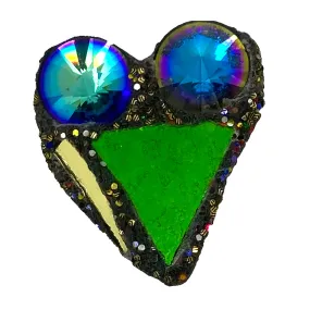 GREEN HEART TWO CRYSTALS