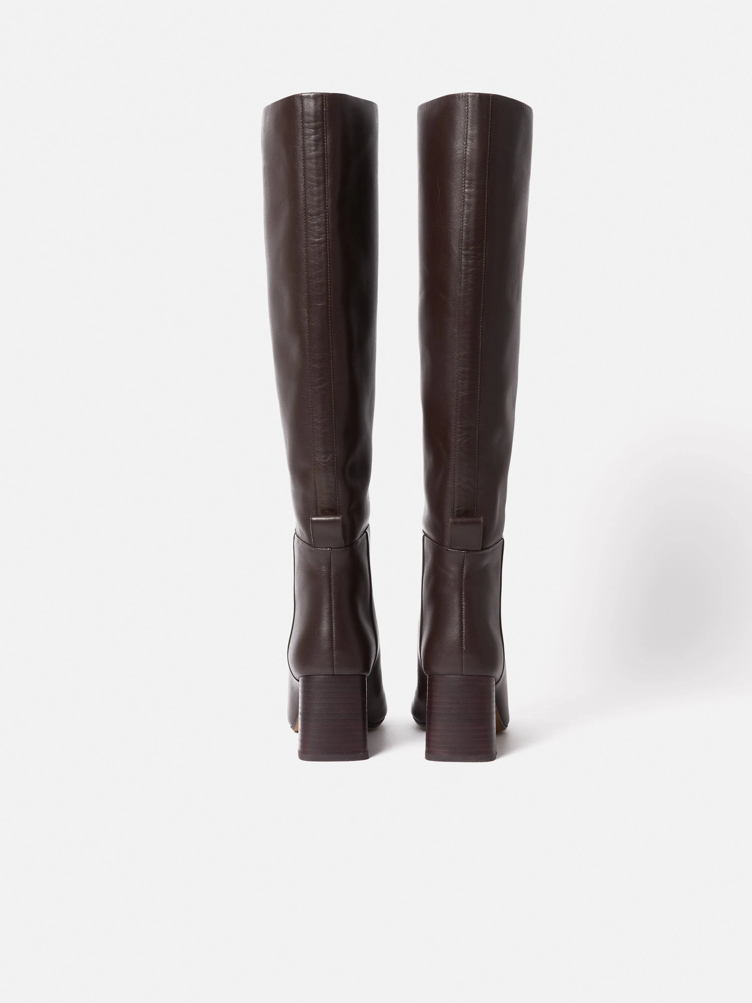 Heeled Riding Boot | Burgundy