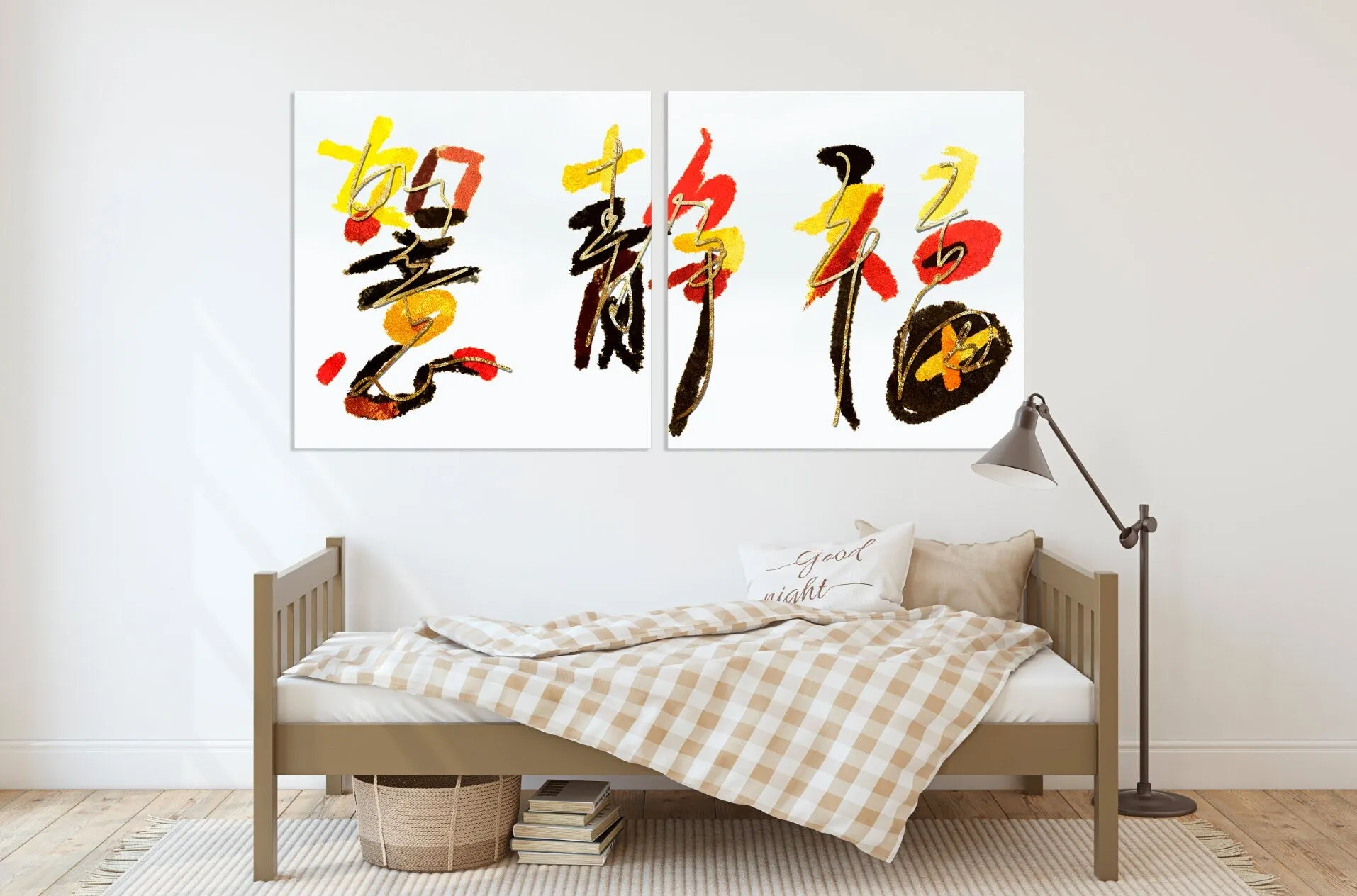 Japanese wall art Asian wall art Chinese wall art Canvas painting Large panel wall art Picture frames Home wall decor 3 piece frame canvas