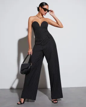 Midnights Strapless Pinstripe Jumpsuit