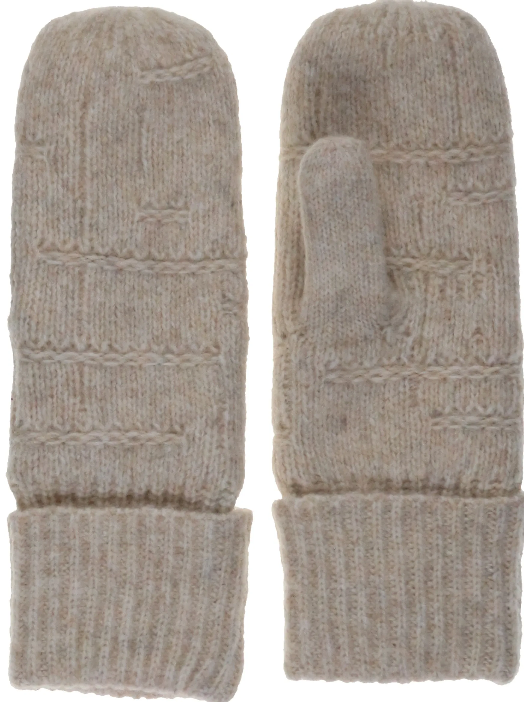 Mélange Grid Knit Fleece Lined Mitt