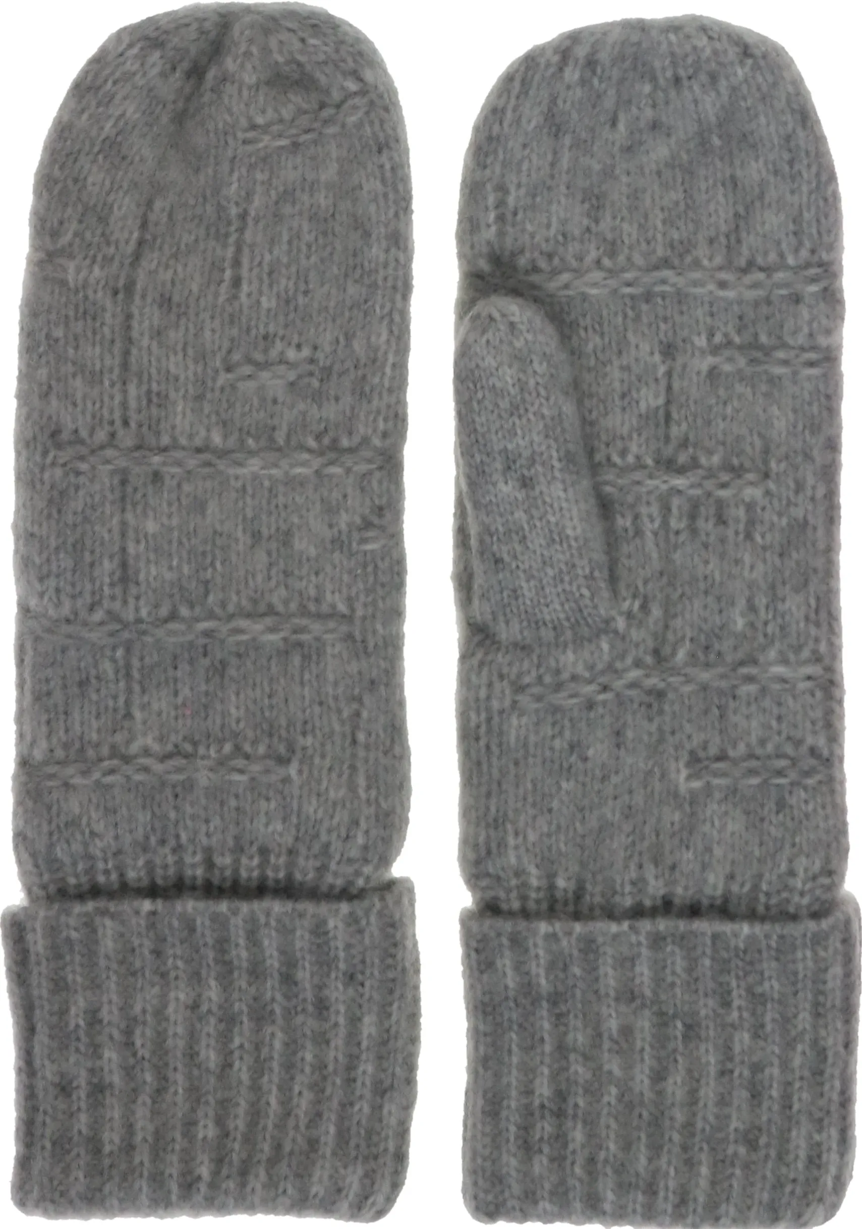 Mélange Grid Knit Fleece Lined Mitt