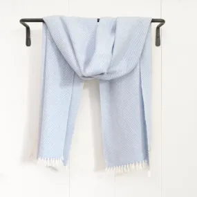 Morning Sky Blue Handwoven Cashmere Wrap