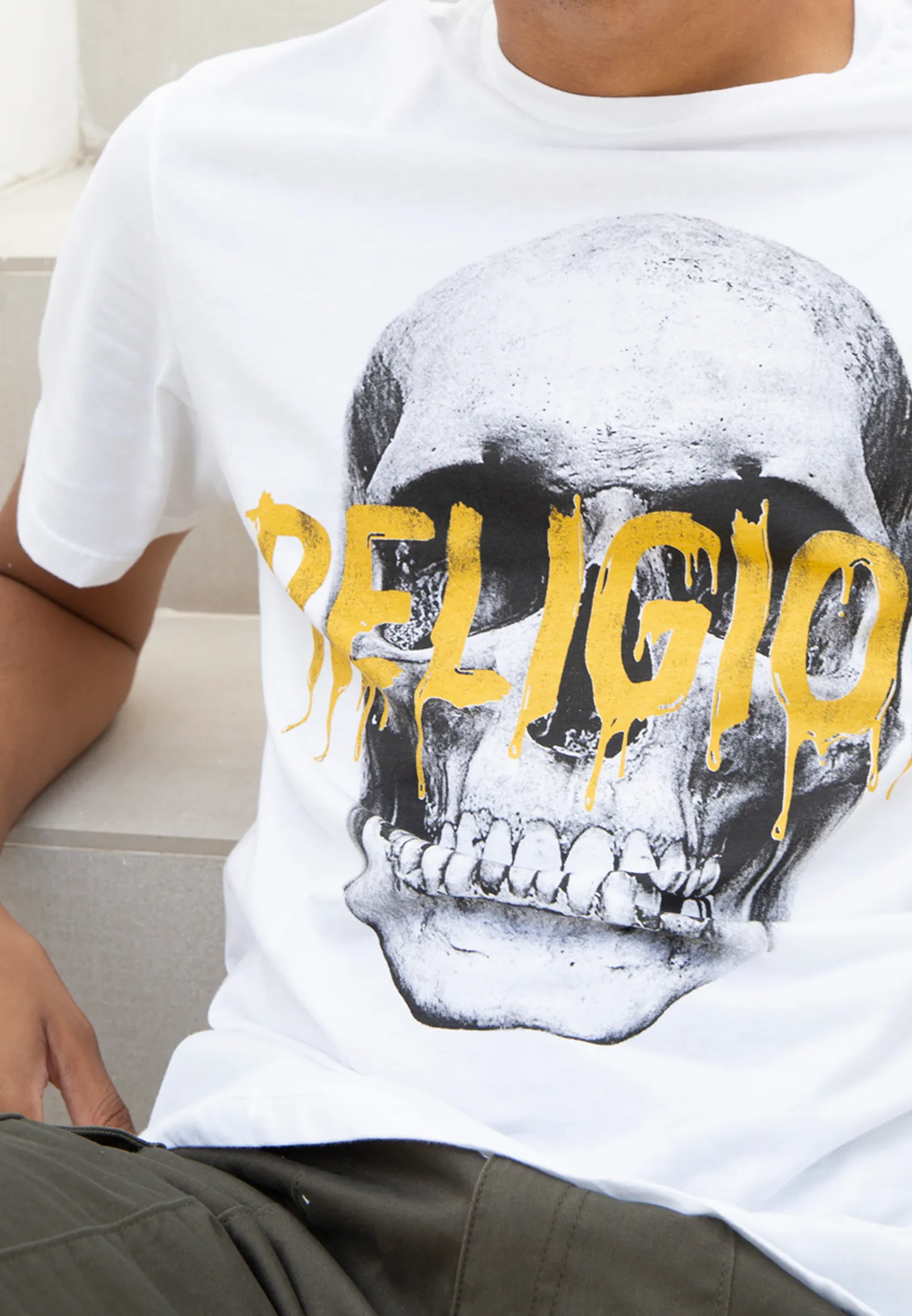 RELIGION SKULL T-SHIRT WHITE