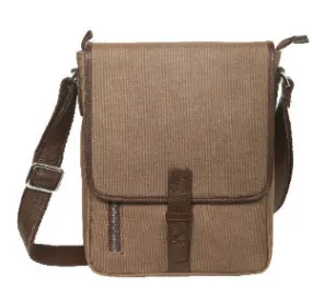 RL Meraki Waterproof Coated Canvas and Leather Sling Cross Body Bag