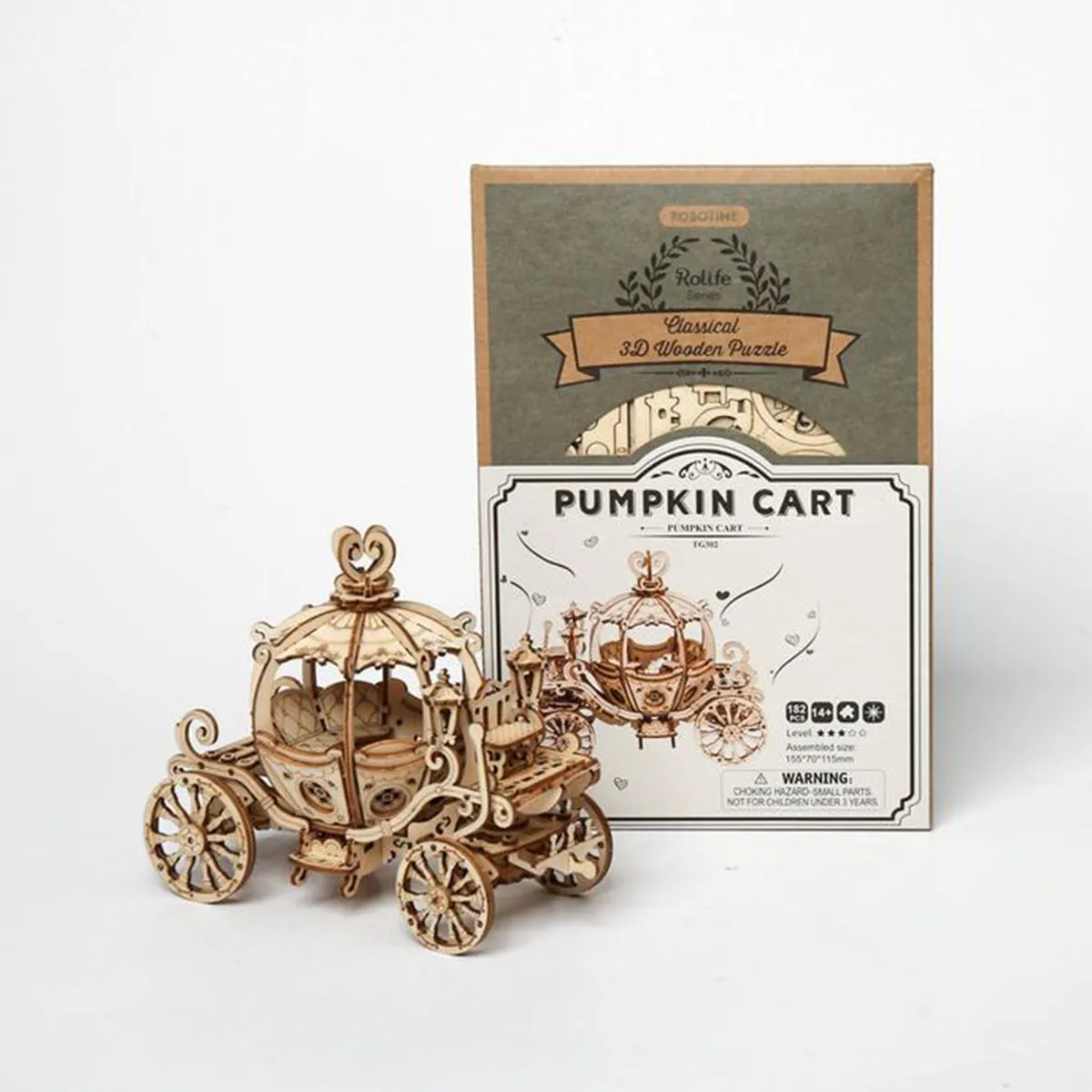 Rolife Pumpkin Carriage 3D Wooden Puzzle TG302