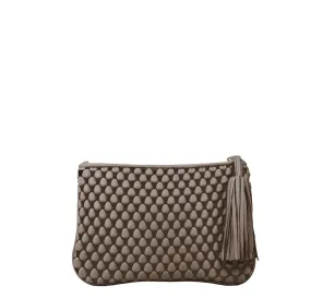 Tissa Fontaneda HO8L Large Spanish Nappa Pochette Ash Grey